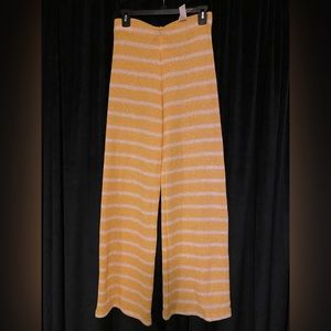 Zara Crochet Knit Wide Leg Pants and Top Set